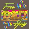 Adult Design By Humans Father's Day Free Dad Hugs Pride Hearts By daddy1993 Racerback Tank Top - 2 of 2