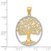 Black Bow Jewelry 14k Yellow Gold & White Rhodium Filigree Tree of Life Pendant, 23mm - 4 of 4