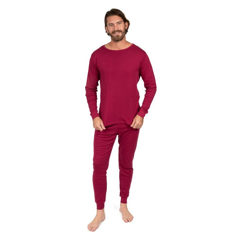 Leveret Men's Boho Solid Color Pajamas  , 1 of 4