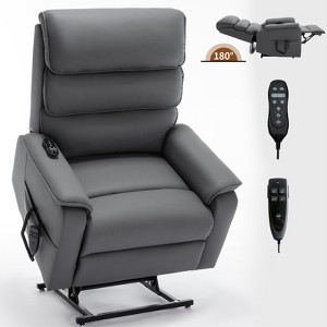 TiramisuBest Up to 350 LBS Chenille Power Lift Recliner Chair, Heavy Duty Motion Mechanism with 8-Point Vibration Massage and Lumbar Heating - 1 of 4