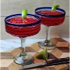 Dos Sueños Mexican Hand Blown Margarita Glasses - Blue Spiral - 16oz - Set of 2 - 3 of 3