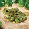 Collections Etc Hand-Painted Mama and Baby Frog Ride Garden Figurine 6.75 X 5 X 3.5 Green - 2 of 2