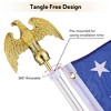 Yescom 4 Pack 8Ft Sectional Indoor Flag Pole Set Aluminum w/ Eagle 3x5Ft US Flag - 3 of 4