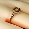 Tahisha Engagement Ring Chocolate Cz Rose Silver Womens Ginger Lyne Collection - 4 of 4