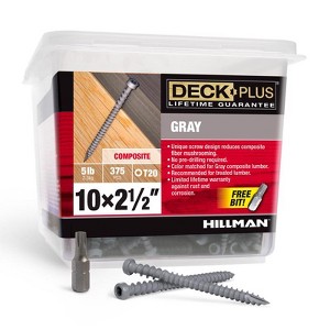 Hillman Deck Plus No. 10 X 2-1/2 in. L Gray Star Flat Head Composite Deck Screws 5 lb - 1 of 1