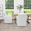 KINWELL 25" Performance Fabric Upholstered Rolling Dining Armchair, Set of 2 - 2 of 4