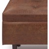 PAGED Storage Ottoman Contemporary Design Entryway Bench with Storage Space and Flip Over Serving Trays for Bedroom, Living Room - 3 of 4