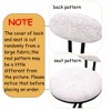 MAYEERTY Round Print Bar Stools Set of 2 - Black Metal Upholstered, Counter Stools for Kitchen/Dining (Black & White) - 4 of 4