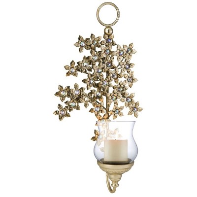 Ok Lighting Virgo Orchid Wall Candleholder (Candle Not Included)