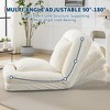 64.9" Upholstered Human Dog Bed for Adult & Pets, Large Bean Bag Bed with 5 Adjustable Position, 2 Soft Pillows, Chenille Tatami Bean Bag Lounge - 4 of 4