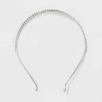 Rhinestone Wire Twist Headband - A New Day™ Silver