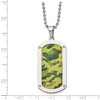 Black Bow Jewelry Men's Stainless Steel Camouflage Enameled Dog Tag Necklace, 24 Inch - 3 of 4