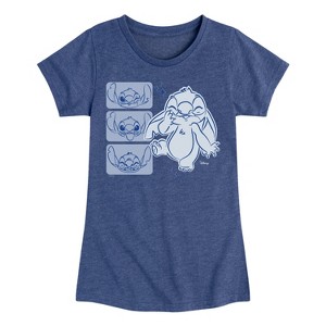 Girls' - Disney - Lilo & Stitch Fitted Short Sleeve Graphic T-Shirt - 1 of 4