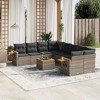 vidaXL Garden Sofa Set Gray - 2 of 4
