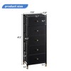 Drawers Dresser for Bedroom, Chest of Drawers with PU Leather Bins, Media Console Table, Fabric Closet Dresser for Living Room Hallway - 3 of 4