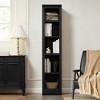 VAUXHILL & CO. Halston Narrow Bookcase, Adjustable Storage Shelving Unit, Black - 2 of 2