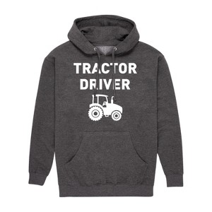 Men's - Instant Message - Tractor Driver Graphic Fleece Pullover Hoodie - 1 of 4