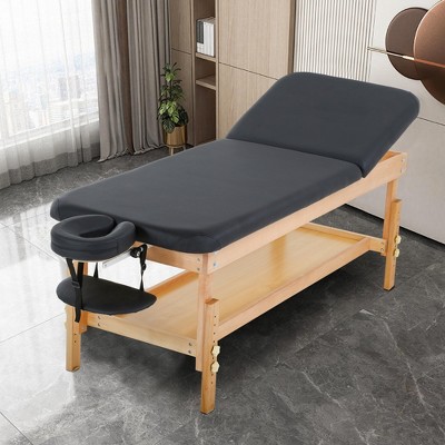 FDW Massage Table Spa Bed 74”L 28“W Height Adjustable Stationary Massage Table 1000 LBS lLoad-Bearing Heavy Duty Spa Bed Facial Cradle Salon Bed