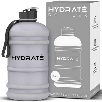 HYDRATE 74oz Jug Half Gallon Water Bottle, XL, Matte Grey