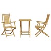 vidaXL 3 Piece Bistro Set Bamboo - 4 of 4