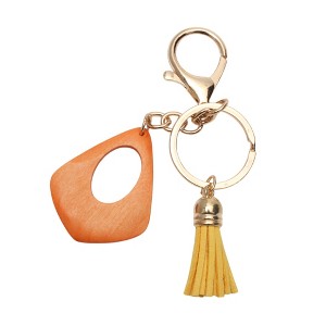 Unique Bargains Water Droplet Handbag Charm Orange Gold Tone 1 Pc - 1 of 4