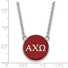 Black Bow Jewelry Sterling Silver Alpha Chi Omega Greek Life Necklace 18 Inch - 2 of 4