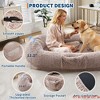 Human Dog Bed for Adult Large Gaint Shared Bed for People Pets, Washable Faux Fur Removable Nap Bed Bean Bag w/Handle Side Pocket - 4 of 4