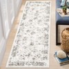 Washable Kitchen Runner Rug 2x6 Low-Pile Vintage Distressed Floral Design Accent Rugs Non-Skid Hallway Soft Oriental Indoor Floor Carpet Runner - 4 of 4