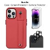 SaharaCase iPhone 14 Pro Max 6.7" Bundle FingerGrip Series Case with Tempered Glass Screen and - 2 of 4