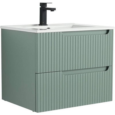 Citiscape Modern Bathroom Vanity with Textured Drawer Fronts