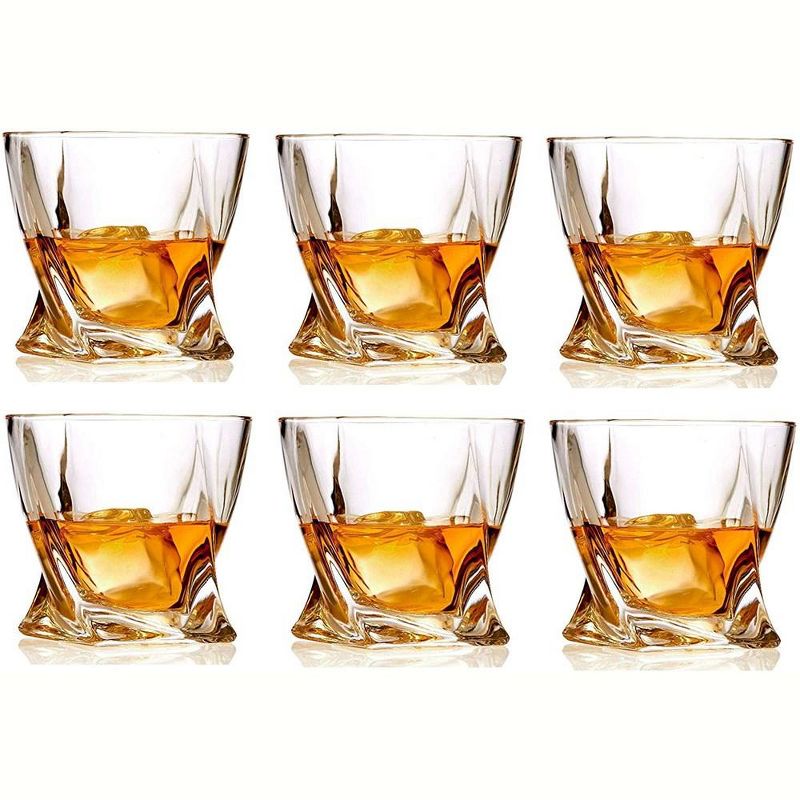 Bezrat Whiskey Glasses Set of 6 Lead Free Crystal Old Fashioned, 4 of 7