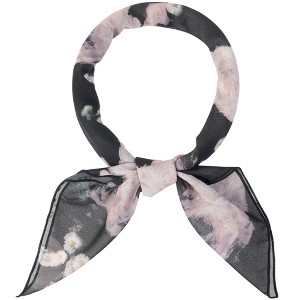 Allegra K Women's Chiffon Floral Print Square Scarves Kerchief Neck Scarf Neckerchief - 1 of 4