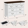 Farmhouse 9-Drawer Dresser, 47" Wide Rustic Wood Chest with Metal Handles, Vintage Storage Organizer for Bedroom or Living Room - 2 of 4