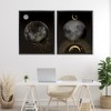 Stupell Industries Celestial Gold Sun and Moon 2pc Floating Frame Art Set, Black, 25" x 31" - 2 of 4