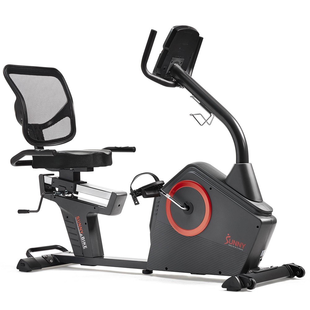 Photos - Exercise Bike Sunny Health & Fitness Premium Magnetic Resistance Smart Recumbent Bike wi