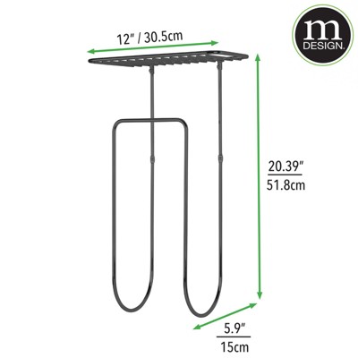 Matte Black Steel Wall Mount Towel Rack with Storage Shelf