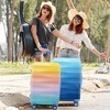 Naysaye Luggage 3 Piece Hardshell Suitcase Set with Spinner Wheels TSA Lock Expandable for Travel, Blue and Orange, 19.7"*12.2"*30.1" - 2 of 4