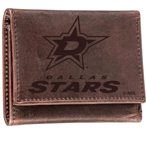 St Louis NHL Blues Laser Engraved Brown Trifold Wallet