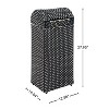 happimess Darla All-Weather Wicker/Metal Swing Top Hideaway Outdoor Trash Can - 3 of 4