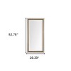 HomeRoots 53" White And Natural Framed Bathroom Vanity Mirror - 3 of 4