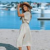 Women's Striped Side Split Midi Cover-Up Dress - Cupshe - 3 of 4