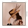 Amanti Art Dark Hair Feather Boho Special by Emel Tunaboylu Framed Canvas Wall Art - 4 of 4