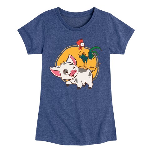 Girls' - Disney - Pua And Hei Ehi Fitted Short Sleeve Graphic T-Shirt - image 1 of 3