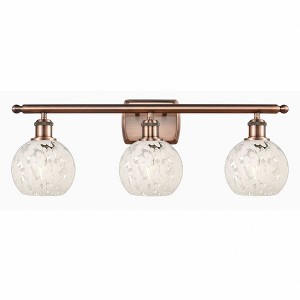 White Mouchette - 3 Light Bath Vanity In Modern Style-9 Inches Tall and 26 Inches Wide - 1 of 1