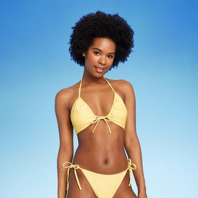 Women's Knot-Front Bandeau Bikini Top - Wild Fable™ Yellow XXS