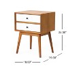 NicBex 2 Drawers Nightstand,Bedside Table with Round Knobs,Modern Side Table for Bedroom - 3 of 4