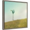Amanti Art Farm Morning IV Square (Windmill) by Sue Schlabach Canvas Wall Art Print Framed 16-in. x 16-in. - 3 of 4