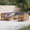 vidaXL Patio Lounge Set 10 Piece - Acacia Wood Outdoor Garden Sofa with Cushions, Weather-Resistant, for Patio/Garden/Deck - 2 of 4