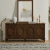 Lirago Mid-Century Modern Sideboard​​ 15.75"D x 65.55"W x 30.2"H Brown Decorative Storage Cabinet with Adjustable Shelf  Large Console Table - 2 of 4