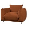 CAVINAS Single Sofa Accent Chair Fabric Cotton Linen Chair Modern Upholstered 1-seater Sofa Couch for Apartment and the Living Room - 2 of 4